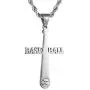 HZMAN Baseball Bat Cross Stainless Steel Pendant Necklace with 20'' 24'' 28'' Rope Chain HZMAN Baseball Bat Cross Stainless Steel Pendant Necklace with 20'' 24'' 28'' Rope Chain