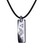 Mealguet Jewelry Tungsten Carbide Polished Vertical Bar Legend of Zelda Triforce Pendant Necklace with Black Cord