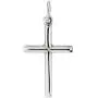 Ritastephens Sterling Silver Religious Italian Cross Charm Pendant Or Chain Necklace (Small or Regular)