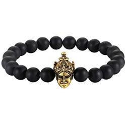 JFSM JEWELRY Lakshmi Hindu Goddess of Wealth, Prosperity, and Good Fortune Energy Beads Bracelet 8mm