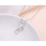 S925 Sterling Silver Jewelry Open Nurse Stethoscope Pendant Ring Holder Necklace Wedding Engagement Anniversary Keepsake Gift for Her, Wife, Girlfriend