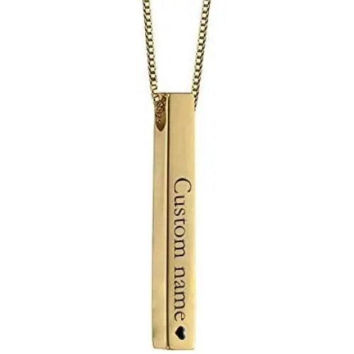 OBTIAN Customized Vertical Bar Pendant Necklace Jewelry - Engraved Personality Name in Inspirational Bar Necklace Gift for Mothers Day OBTIAN Customized Vertical Bar Pendant Necklace Jewelry - Engraved Personality Name in Inspirational Bar Necklace Gift for Mothers Day