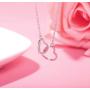 SOLINFOR Sister Necklace - Sterling Silver Jewelry with Gift Wrapping, Card - Sister Gifts from Sister - Two Interlocking Hearts Necklace for Women