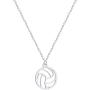 Flzaitian Stainless Steel Volleyball Pendant Necklace Clavicle Chain Jewelry for Sport Necklace