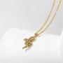 cmoonry 14K Gold Plated Snake Necklace for Women Girl Gothic Serpent Pendant Necklace Female CZ Party Jewelry