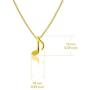 Dayna Designs Music Note Pendant Necklace - Gold Over Sterling Silver Jewelry Small for Women/Girls
