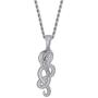 JINAO Hip Hop Iced Out Snake Animal Lovers Pendant Necklace with Micropave Simulated Diamond