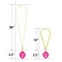 ZENZII Colorful Deco Pendant 2-in-1 Necklace with Toggle - Swirl Emblem Acrylic Resin Charm with Silver and Gold Chain for Women