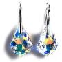 Marge K Designs Swarovski 18mm Crystal Earrings and 50 mm Asfour Pendant Set
