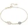 Kaletine Hamsa Hand of Fatima Evil Eye Bracelet Sterling Silver 925 Blue Cubic Zirconia Chain Adjustable 6.5''+1.5''