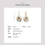 Santuzza Sparrow Gold Plating Drop Earrings Authentic 925 Sterling Silver Gold Color Delicate Flower Handmade Enamel Dangle Earring Jewelry For Women