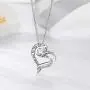 Heart Sterling Silver Necklace for Women CELESTIA CZ Heart Pendant I Love You to The Moon and Back Necklaces, Birthday Gifts - 18'' chain Heart Sterling Silver Necklace for Women CELESTIA CZ Heart Pendant I Love You to The Moon and Back Necklaces, Birthday Gifts - 18'' chain