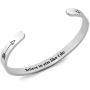 Arifoo Bracelets for Women Personalized Inspirational Jewelry Mantra Cuff Bangle Friend Encouragement Gift for Her