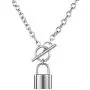 MOROTOLE 14K Gold Padlock Lock Pendant Chain Necklace for Women Teen Girls Stainless Steel Lock Chain Jewelry Gifts
