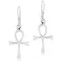 Egyptian Ankh Symbol of Life Cross .925 Sterling Silver Dangle Earrings Egyptian Ankh Symbol of Life Cross .925 Sterling Silver Dangle Earrings