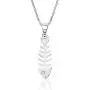 Honolulu Jewelry Company Sterling Silver Fishbone Necklace Pendant with 18'' Box Chain Honolulu Jewelry Company Sterling Silver Fishbone Necklace Pendant with 18'' Box Chain