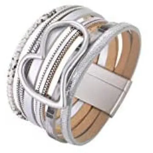 Love Heart Leather Wrap Bracelet Magnetic for Women Girls Jewelry Gift Buckle Multi-Layer Handmade Boho Wrap Love Heart Leather Wrap Bracelet Magnetic for Women Girls Jewelry Gift Buckle Multi-Layer Handmade Boho Wrap