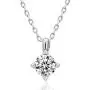 Dusset 925 Sterling Silver Necklace for Women with Swarovski Zirconia Stone, 19'' Silver Chain, Pendant Necklaces for Women, Silver Jewelry for Women, Aesthehic Womens Jewellery