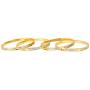 Bodha 24K Fine Two Tone Gold & Silver Plated Traditional Indian Bollywood Designer Bangles for Women (Pack of 4)