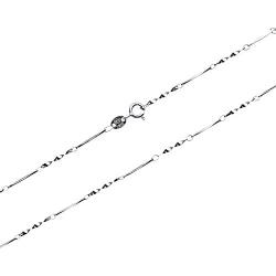 Wellme Sterling Silver 0.7mm/1mm Solid 925 Twister Link Dainty Chain Necklace for Lightweight Pendant 16’’-30’’