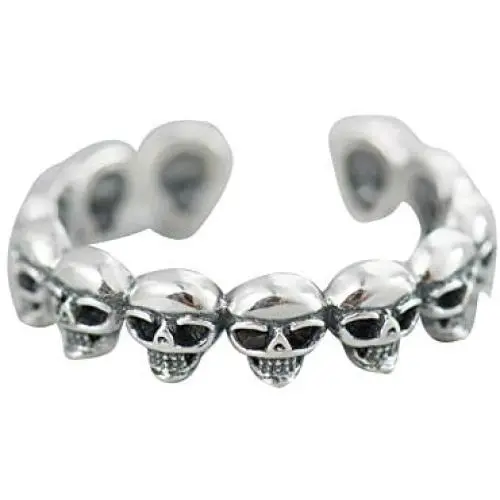 Gothic Skull Eternity Open S925 Sterling Silver Engagement Unique Vintage Stacking Ring Dainty Adjustable Statement Finger Band Knuckle Rings Halloween Jewelry Gifts for Women Teen Girls Boys Her Gothic Skull Eternity Open S925 Sterling Silver Engagement Unique Vintage Stacking Ring Dainty Adjustable Statement Finger Band Knuckle Rings Halloween Jewelry Gifts for Women Teen Girls Boys Her