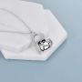 MONGAS Penguin Necklaces 925 Sterling Silver Hugging Penguins/Sloth/Panda Cute Animal Jewelry for Women Sister