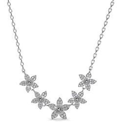 St.Claire Swarovski Crystals 18K Gold Plated Unique Pendant Necklace 925 Sterling Silver Necklace Birthstone Pendant Necklaces for Women with 5A Cubic Zirconia Christmas Jewelry Birthday Gift