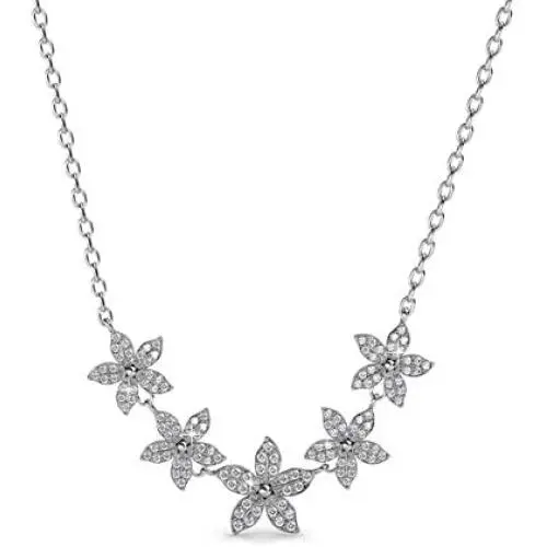 St.Claire Swarovski Crystals 18K Gold Plated Unique Pendant Necklace 925 Sterling Silver Necklace Birthstone Pendant Necklaces for Women with 5A Cubic Zirconia Christmas Jewelry Birthday Gift