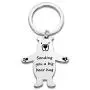 WUSUANED Long Distance Hug Token Jewelry Sending You A Big Bear Hug Keychain Long Distance Relationships Gift for Girlfriend Boyfriend