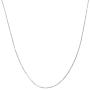 Brights Collection 0.85MM 925 Sterling Silver 18'' Italian Box Chain Crafted With 14K White Gold Plated Prime Jewelry For Womens