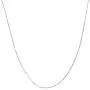 Brights Collection 0.85MM 925 Sterling Silver 18'' Italian Box Chain Crafted With 14K White Gold Plated Prime Jewelry For Womens Brights Collection 0.85MM 925 Sterling Silver 18'' Italian Box Chain Crafted With 14K White Gold Plated Prime Jewelry For Womens