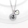 Uloveido Stainless Steel Faith Cross Necklace & Jesus Loves Me Christian Necklace with Mustard Seed Charms Religious Jewelry Y1001