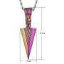 starchenie Arrowhead Pendant Necklace Stainless Steel Spear Point Jewelry for Men