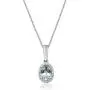Gin & Grace 10K White Gold Genuine Aquamarine Diamond (I1,I2) Pendant for Women Gin & Grace 10K White Gold Genuine Aquamarine Diamond (I1,I2) Pendant for Women