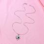 YINSHIFU Name Necklace Personalized Heart Necklace with 2 Birthstones, Customized 2 Names Pendant for Couples Valentines Day Gift