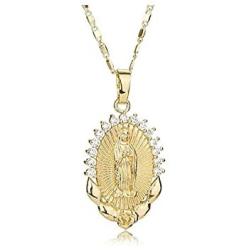 Ever Fairy Mother Gift Fashion Cameo Design Virgin Mary Necklace Jewelry Catholic Christian Crystal Rhinestone Mary Pendant