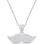 AFFY Hipster Beard Mustache Pendant Necklace in 14k Gold Over Sterling Silver AFFY Hipster Beard Mustache Pendant Necklace in 14k Gold Over Sterling Silver