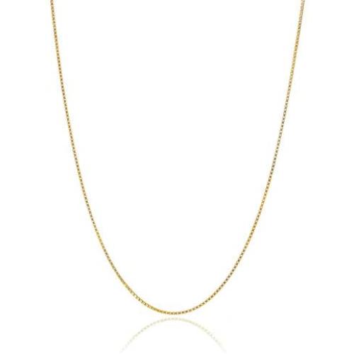 Bling For Your Buck 18K Gold Over Sterling Silver .8mm Thin Italian Box Chain Necklace 14'' - 40''