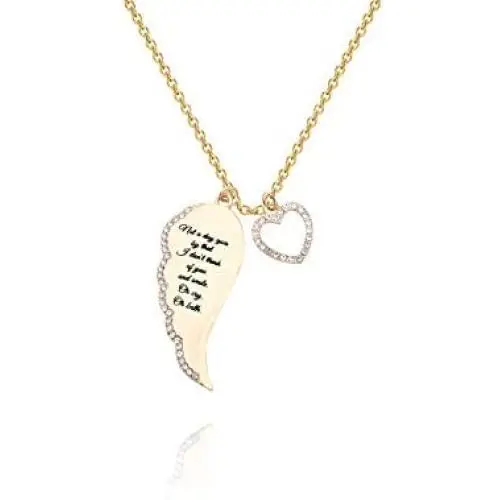 AKTAP Memorial Necklace Sympathy Angel Wing Jewelry Gift for Loss of Loved One AKTAP Memorial Necklace Sympathy Angel Wing Jewelry Gift for Loss of Loved One