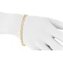The Diamond Deal Mens Solid 14K Yellow Gold Shiny Cuban Comfort Curb Chain Bracelet with Lobster-Claw Clasp (7'',8.5'' or 10 inch)