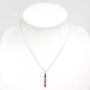 925 Sterling Silver Seven (7) Chakra CZ Stone Drop Dangling Pendant Necklace 18''