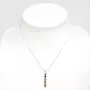 925 Sterling Silver Seven (7) Chakra CZ Stone Drop Dangling Pendant Necklace 18''
