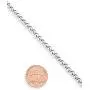 Miabella 925 Sterling Silver Italian Handmade 4mm Bead Ball Strand Chain Necklace for Women 16, 18, 20 Inch Made in Italy