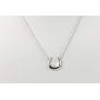 Tisoro 925 Solid Sterling Silver Lucky Horseshoe Pendant Necklace, 16 Inch Lucky Charm Horse Jewelry