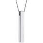 Funcok Personalized Stainless Steel Name Engraved 3D Bar Pendant Necklaces Jewelry Gifts