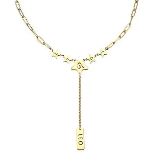 Ubrand Stainless Steel 12 Constellation Constellation Necklace, Gold-Plated and Silver-Plated Zodiac Creative Pendant, 18.5 + 2'' Extension Cord Ubrand Stainless Steel 12 Constellation Constellation Necklace, Gold-Plated and Silver-Plated Zodiac Creative Pendant, 18.5 + 2'' Extension Cord