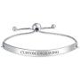 Identification ID Bracelet Engravable Name Plate Bar Bolo Bracelet For Women 925 Sterling Silver Adjustable Personalize