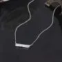 CiNily Thin Bar Necklace White Gold Plated Opal Pendant Necklace for Women Girls CiNily Thin Bar Necklace White Gold Plated Opal Pendant Necklace for Women Girls