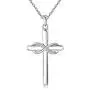 AmorAime 925 Sterling Silver Cross Necklace for Women Infinity Necklace for Girlfriend Cross Jewelry Gifts for Christmas, Birthday or Anniversary