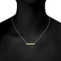 PAVOI 14K Gold Plated Swarovski Crystal Birthstone Bar Necklace | Dainty Necklace | Gold Necklaces for Women |